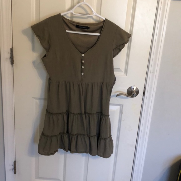 Olive Green Dress - Picture 1 of 6